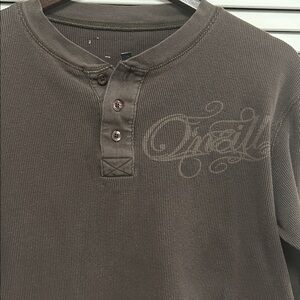 NOT FOR SALE O'Neill Men's Dark Brown Long Sleeve Thermal Henley